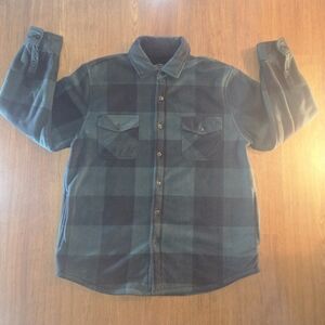 Men's Green Plaid Shirt Jacket